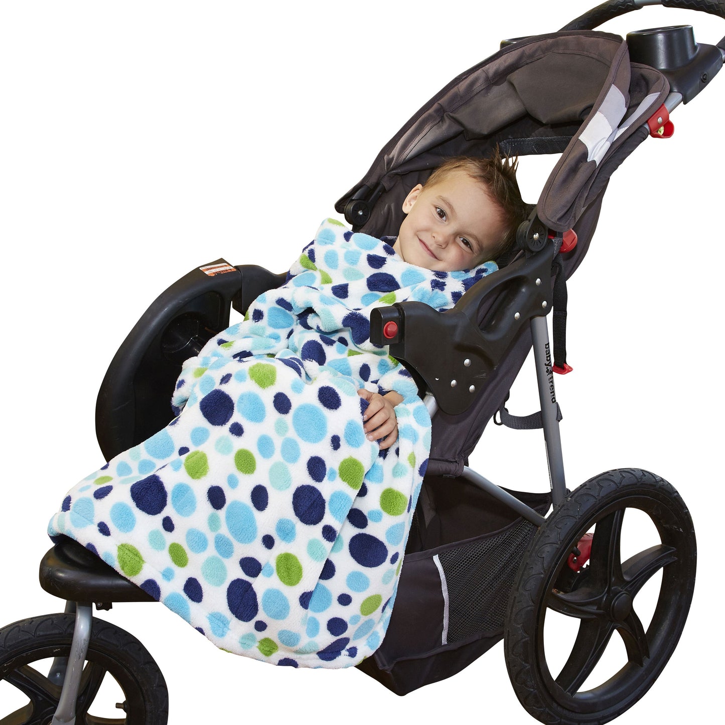 The Stroller Slanket - Blue Polka