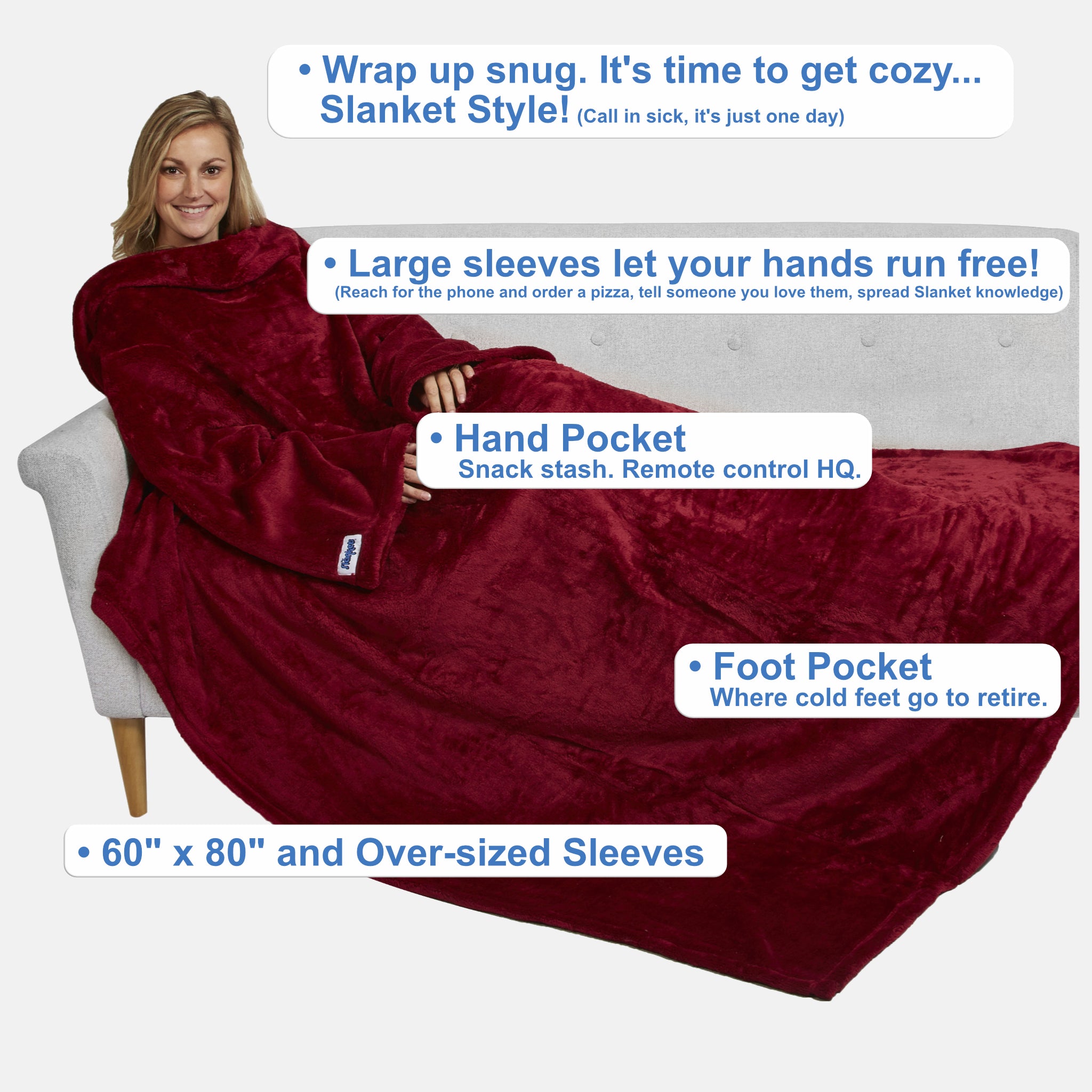 Ultimate Slanket - Ruby Wine – The Slanket