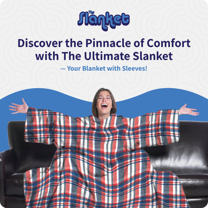 Ultimate Slanket - White Plaid