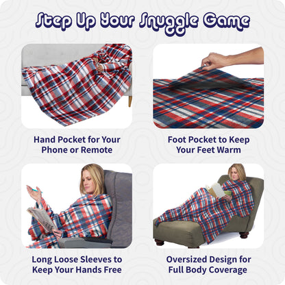 Ultimate Slanket - White Plaid