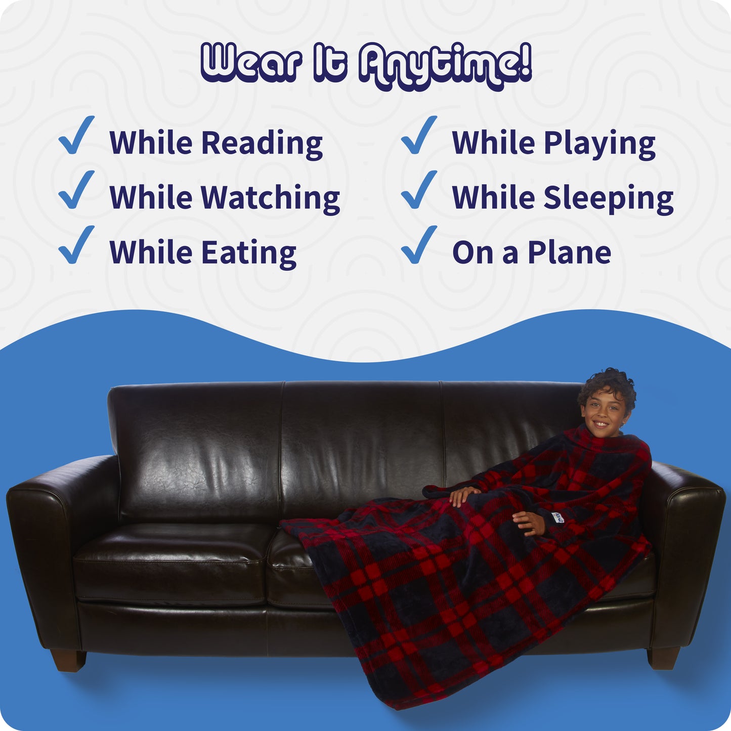 Ultimate Kids Slanket - Plaid
