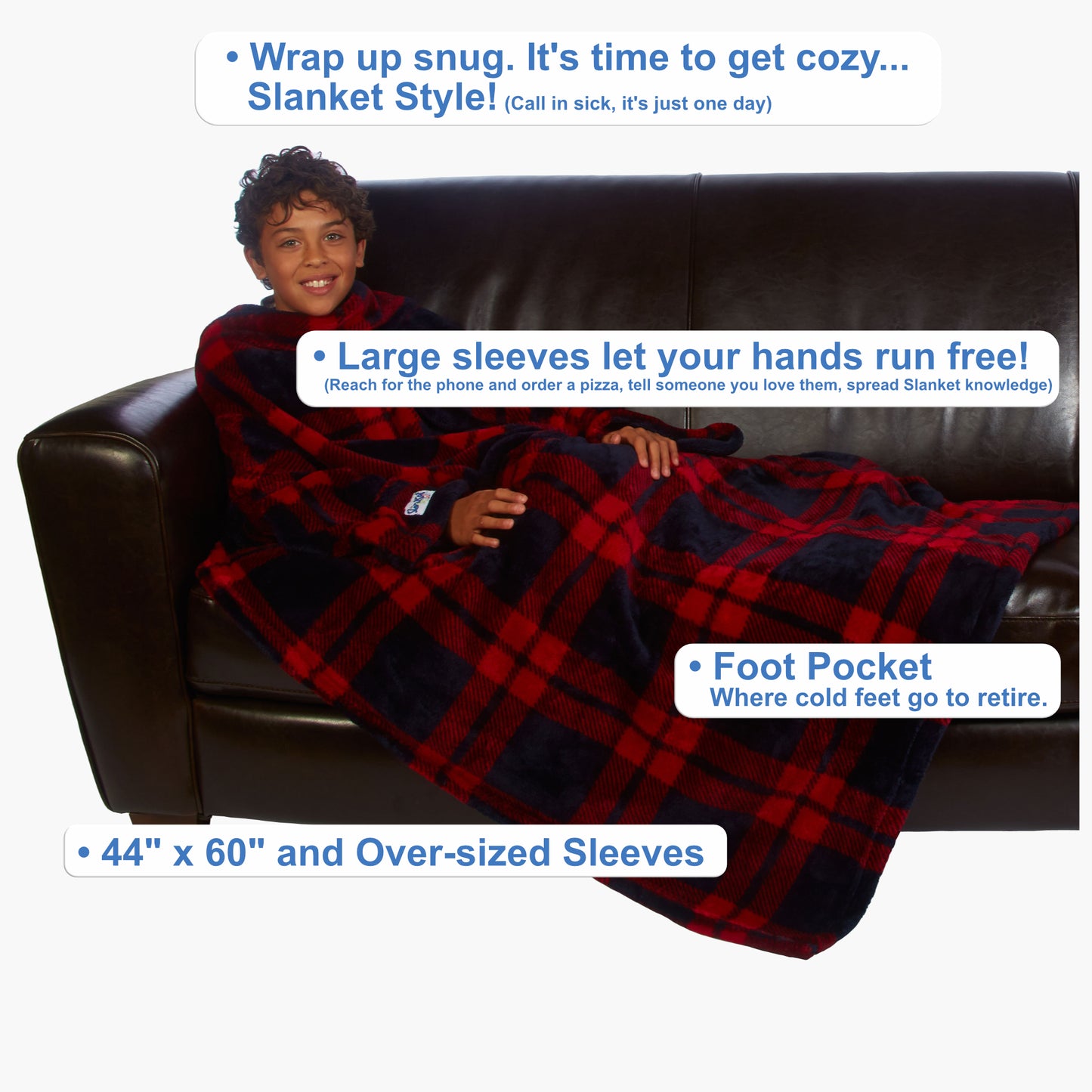Ultimate Kids Slanket - Plaid