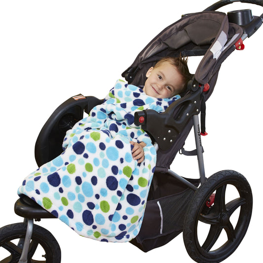 The Stroller Slanket - Blue Polka