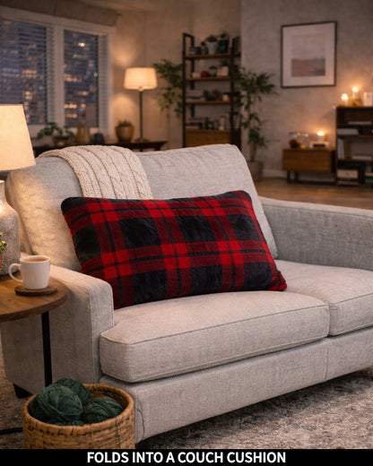 Product Images of Slanket folded into a couch cushion