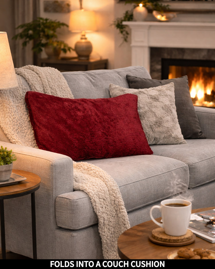 Product Images of Slanket folded into a couch cushion