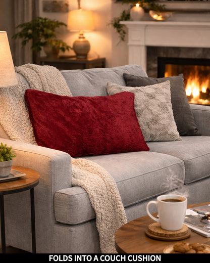 Product Images of Slanket folded into a couch cushion