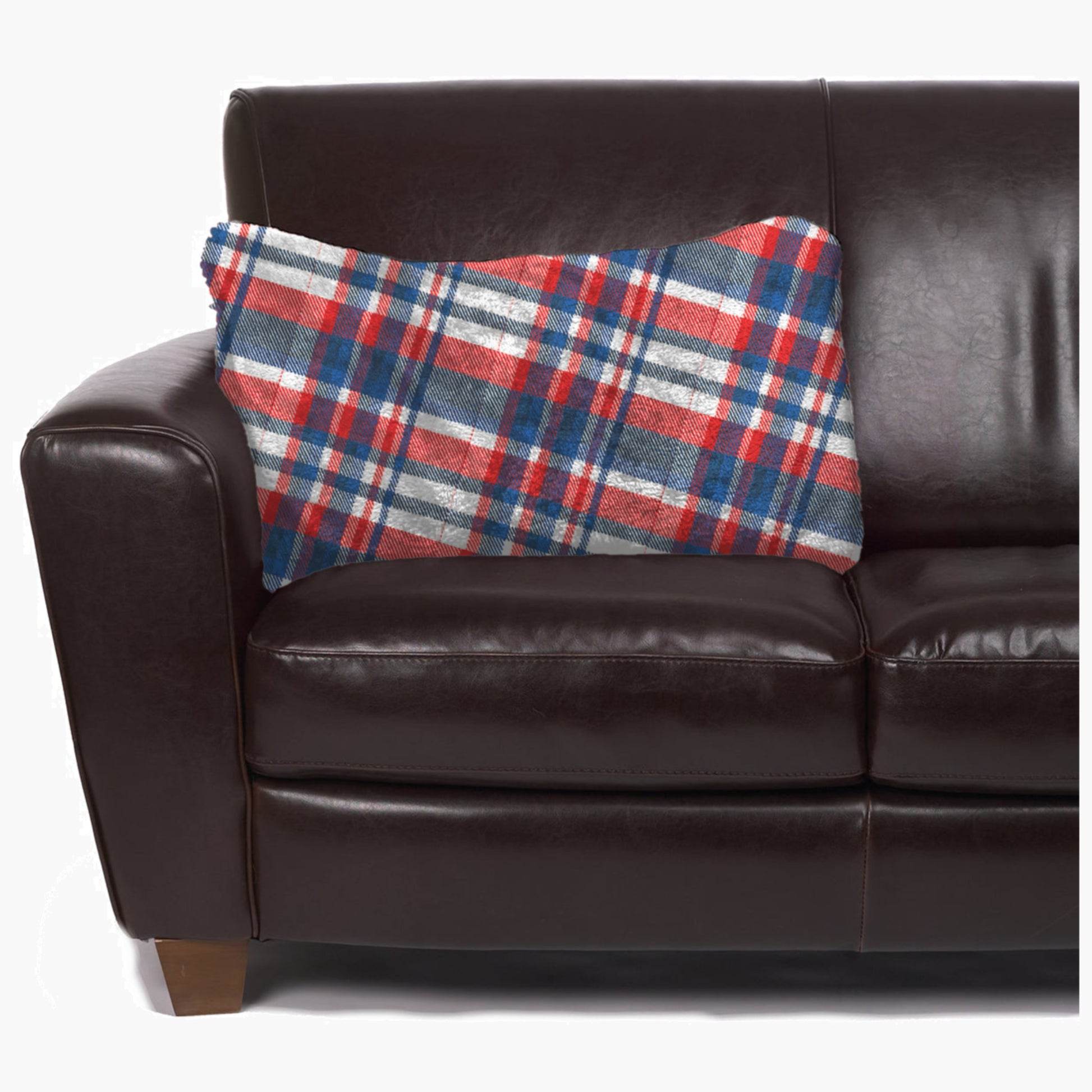 Slanket - The Original Blanket with Sleeves folds into a couch cushion which is laying on a couch