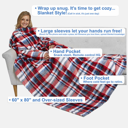 Ultimate Slanket - White Plaid