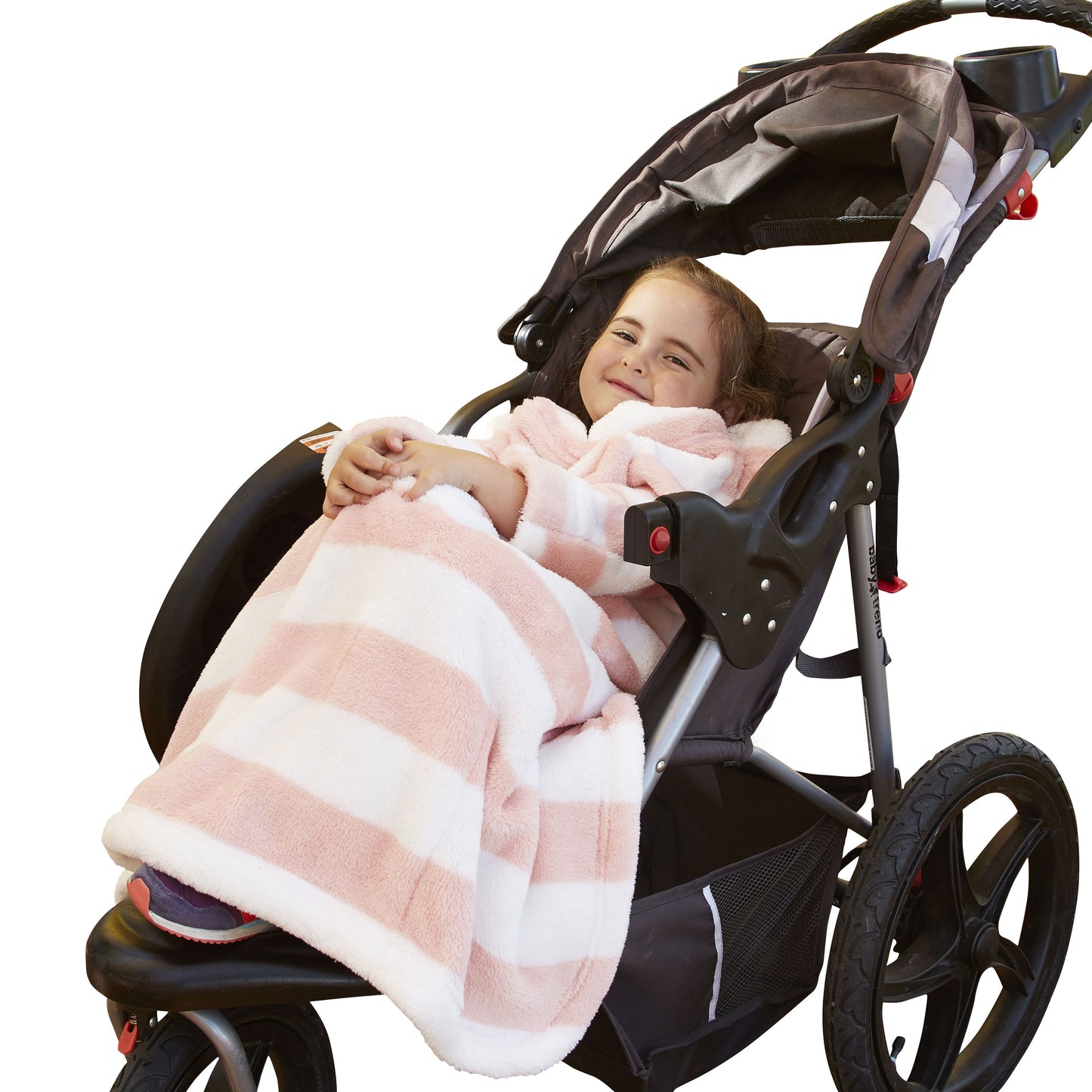 The Stroller Slanket - Pink White Stripe